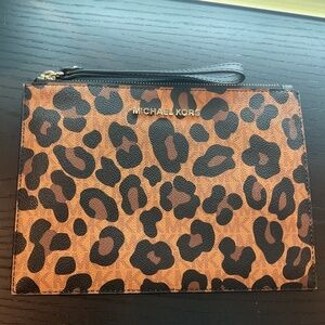 Michael Kors Leopard Print Clutch